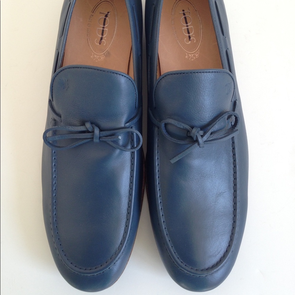 Tod’s Men’s Leather Tie Loafers Sz 5.5(Tod)/6.5US - Picture 12 of 15